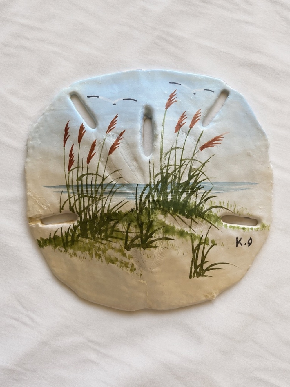 Hand-Painted Coastal Sand Dollar Beach‎ House Decor